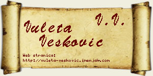 Vuleta Vesković vizit kartica